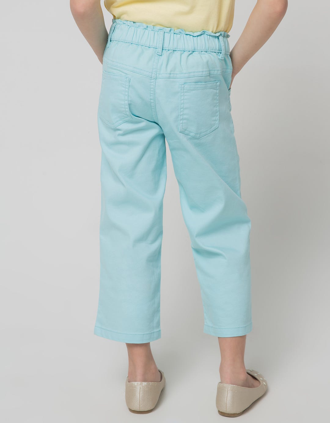 Little M Waist Embroidered Girls Pants