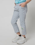 Little M Long Pants Jegging Kantong Ruffle Bordir