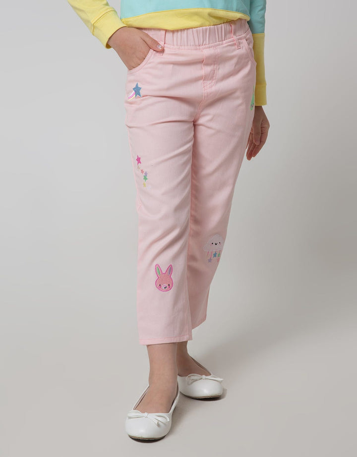 Little M Long Pants Jegging Twill Bordir Sebar Bunny
