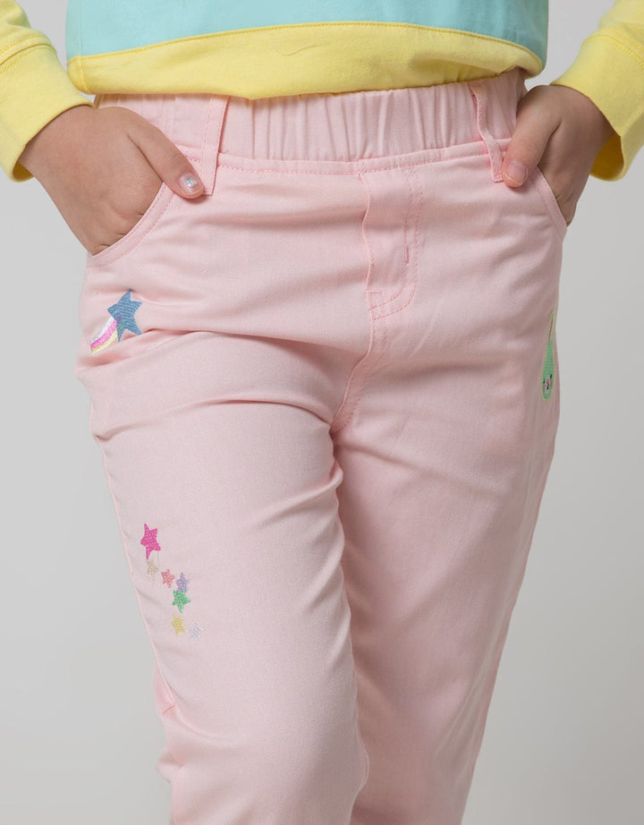 Little M Long Pants Jegging Twill Bordir Sebar Bunny