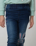 Little M Long Pants Jegging Denim Bordir Bunny Stars
