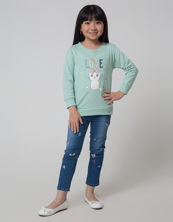 Little M Long Pants Jegging Bordir Bunga Lebah Sebar