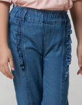 Little M Ruffle Plain Jogger for Girls