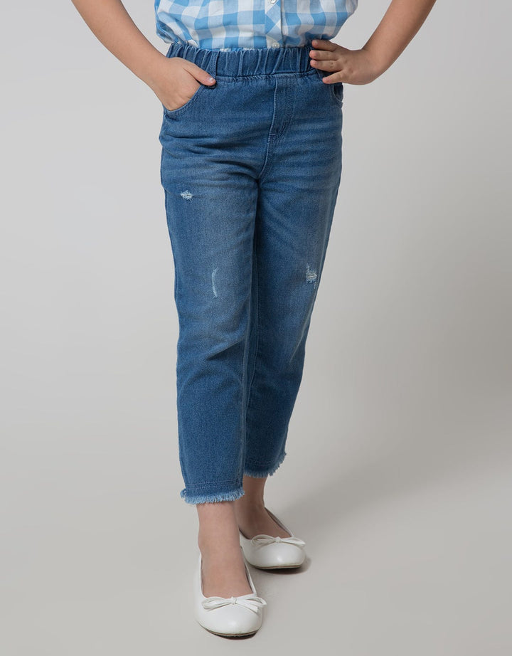 Little M Long Pants Denim Destroy