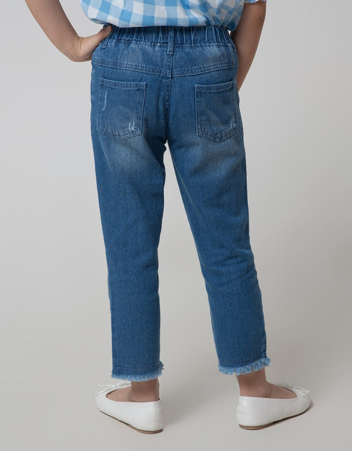 Little M Long Pants Denim Destroy