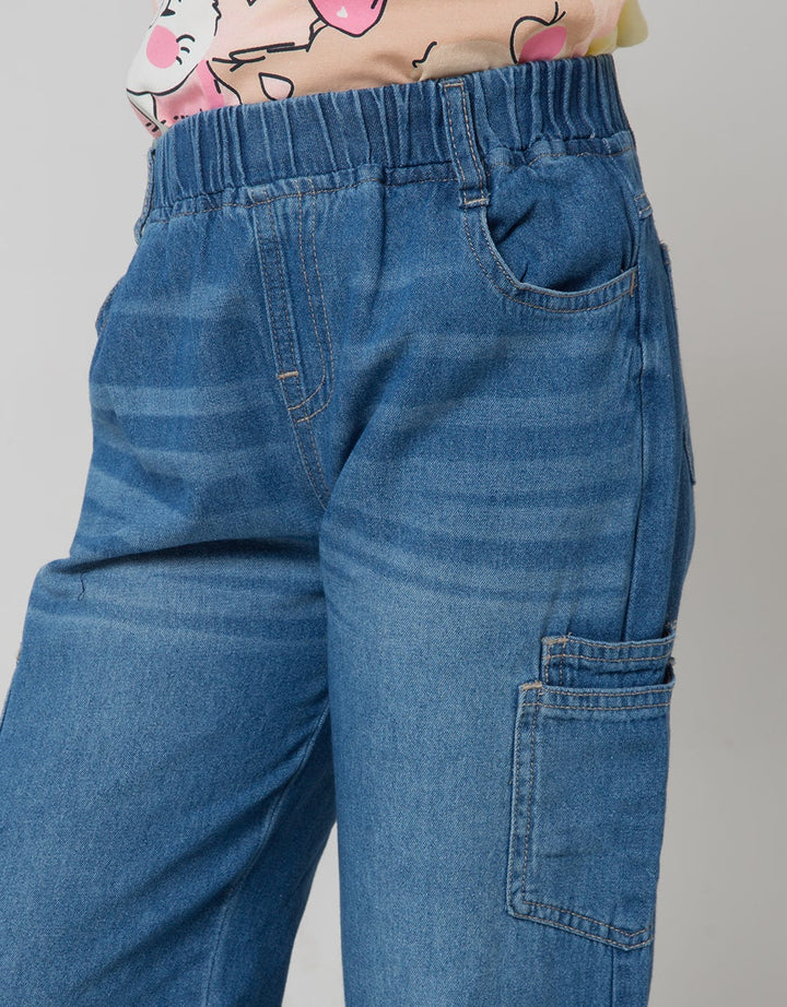 Little M Box Pocket Celana Denim Anak Perempuan