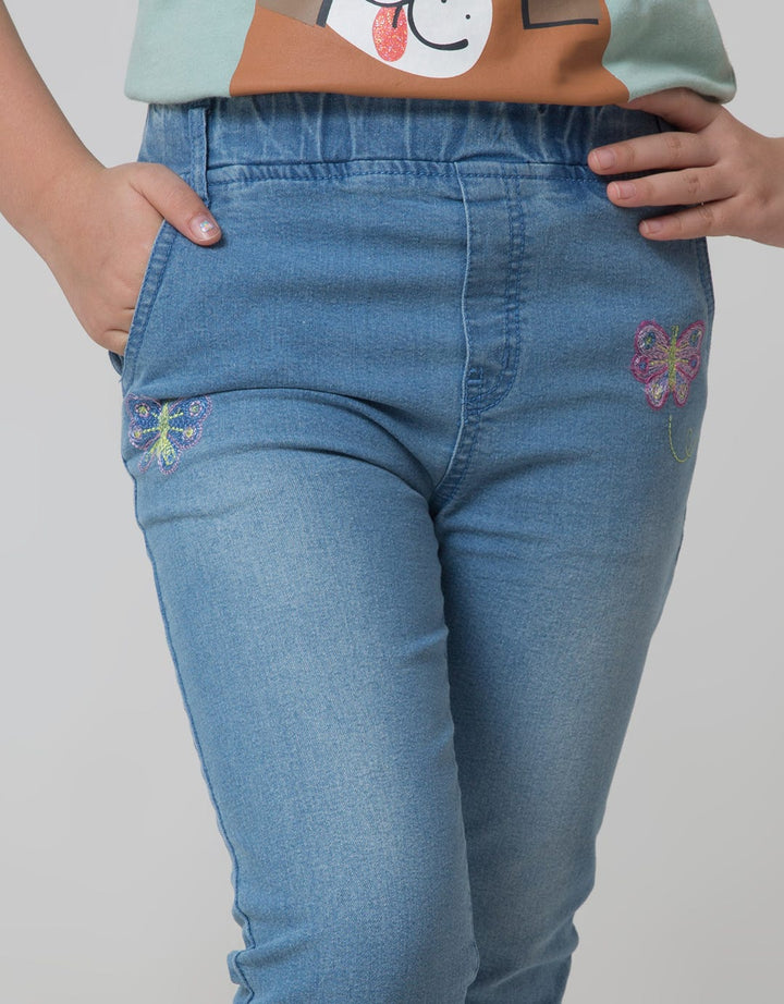 Little M Long Pants Jegging Bordir Butterfly