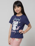 Little M Short Sleeve T-Shirt Anime Animal Cat