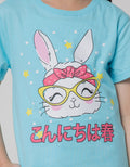 Little M Short Sleeve T-Shirt Print Anime Animal Rabbit