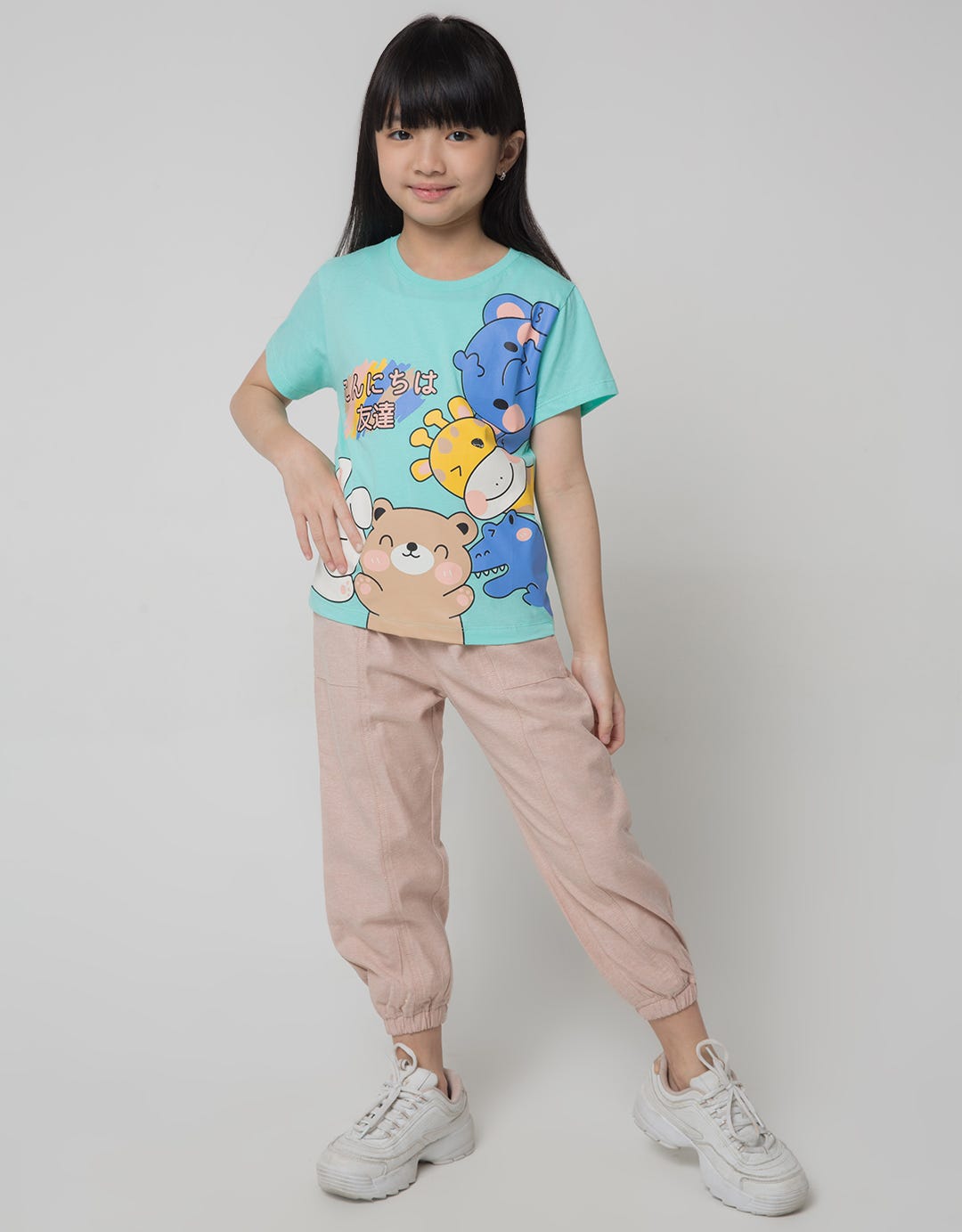 Little M Short Sleeve T-Shirt Anime Animal Friends