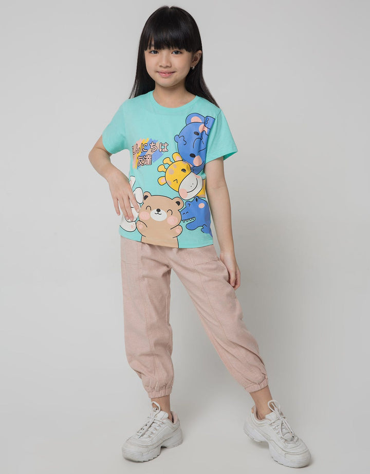 Little M Short Sleeve T-Shirt Anime Animal Friends