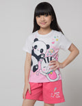 Little M Short Sleeve T-Shirt Anime Animal Cat N Panda