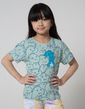 Little M Dino Three Kaos Anak Perempuan