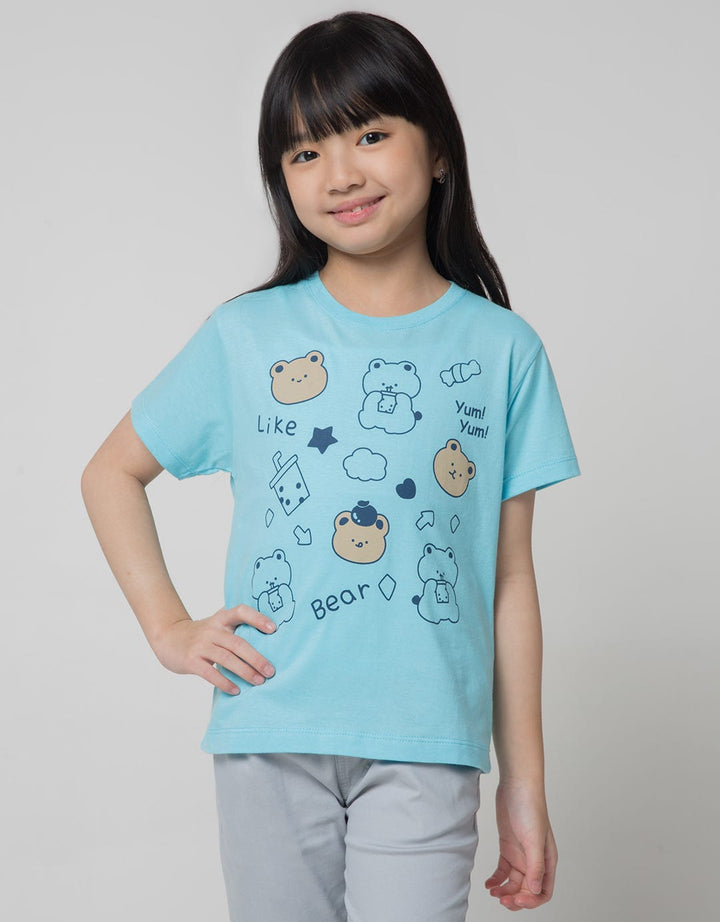Little M Short Sleeve T-Shirt 2 Colors Bear Doodle