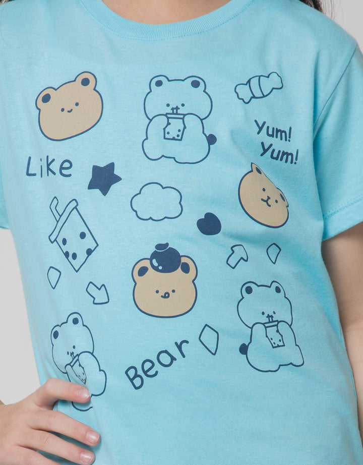 Little M Short Sleeve T-Shirt 2 Colors Bear Doodle
