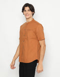 d&f Kemeja Koko Slub Elegan