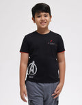 Marvel Short Sleeve T-Shirt Print Avenger Zipper