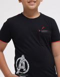 Marvel Short Sleeve T-Shirt Print Avenger Zipper