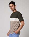 Details Neck Yarndyed Kaos Pria
