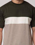 Details Neck Yarndyed Kaos Pria