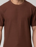 Details Short Sleeve T-Shirt R Neck Waffle Solid
