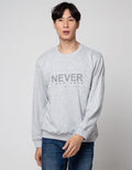 Details Sweatshirt Jumper Neck Wording Reguler Fit