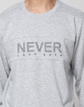 Details Sweatshirt Jumper Neck Wording Reguler Fit