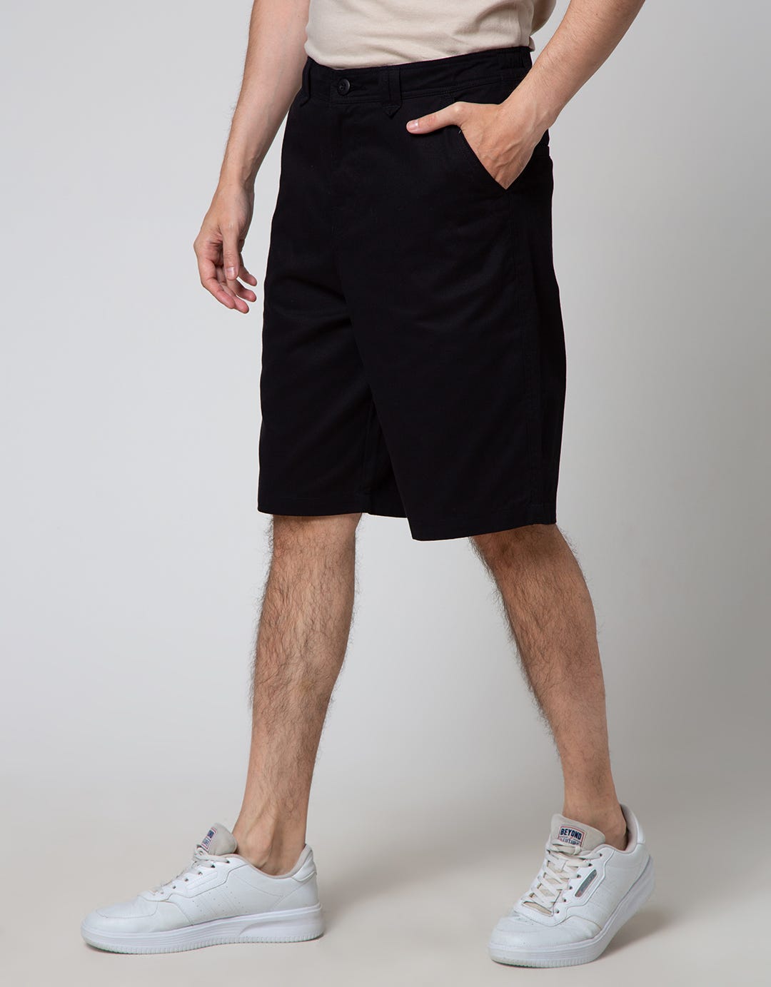 Details Crop Zipper Men's Shorts