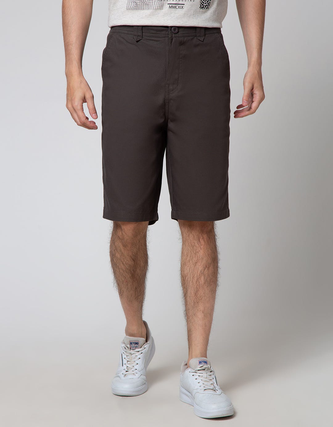 Details Crop Zipper Men's Shorts