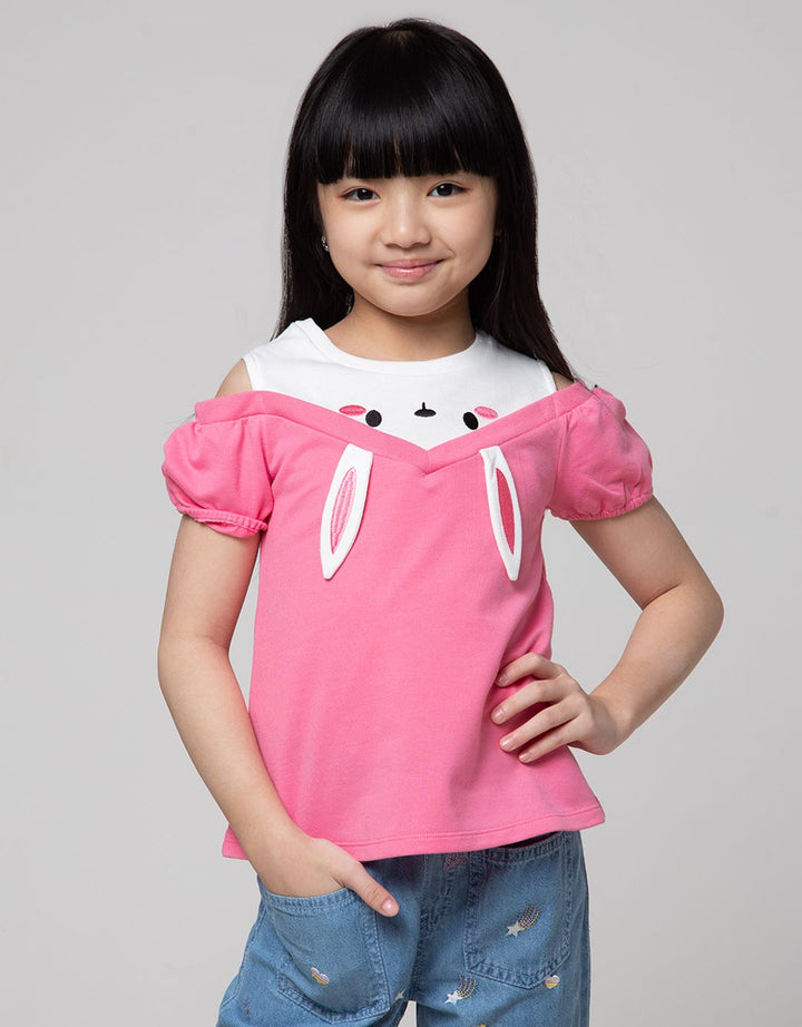 Little M Off Shoulder Kaos Anak Perempuan