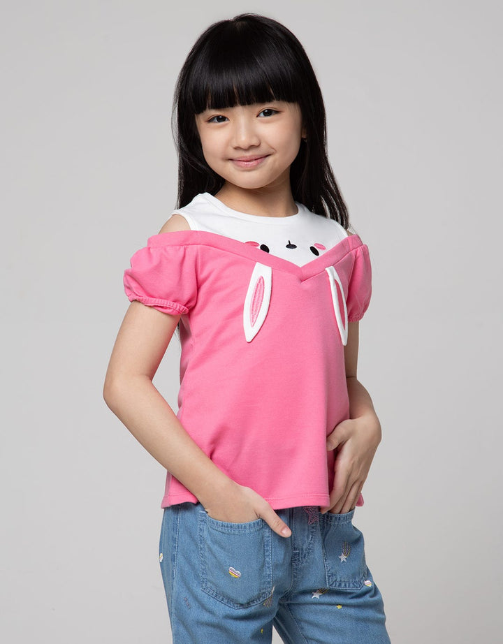 Little M Off Shoulder Kaos Anak Perempuan