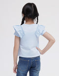 Little M Short Sleeve T-Shirt Ruffle Print Ruffle Unicorn