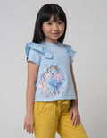 Little M Short Sleeve T-Shirt Ruffle Print Ruffle Unicorn