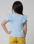Little M Short Sleeve T-Shirt Ruffle Print Ruffle Unicorn