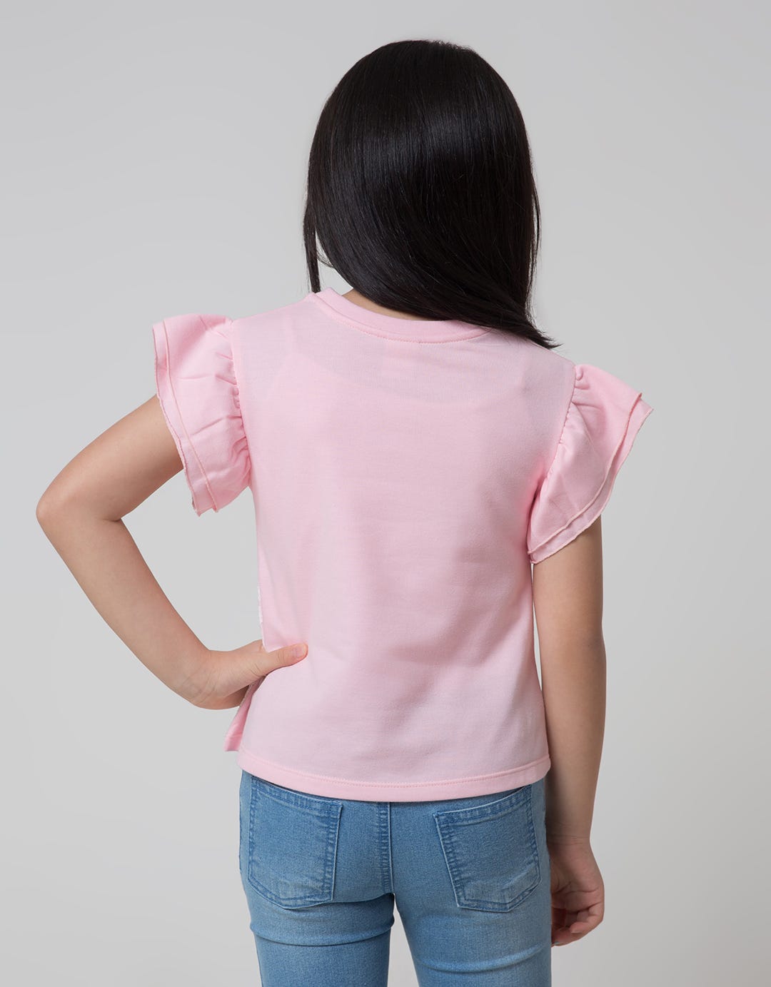 Little M Short Sleeve T-Shirt Lengan Double Ruffle
