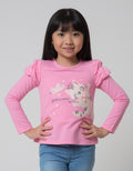 Little M Long Sleeve T-Shirt Balon Kerut Hello Cat