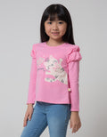 Little M Long Sleeve T-Shirt Balon Kerut Hello Cat