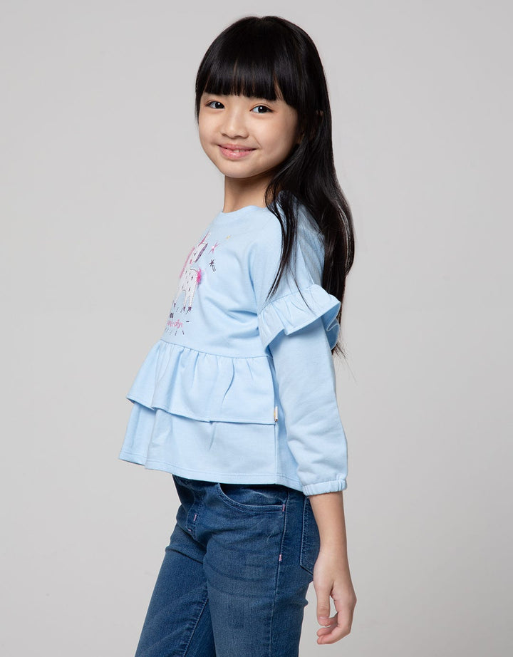 Little M Ruffle Layer Girls T-Shirt