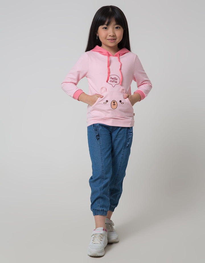Little M Sweatshirt Hoodie Bear Kantong Kanguru