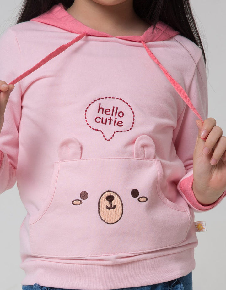 Little M Sweatshirt Hoodie Bear Kantong Kanguru