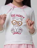 Little M Long Sleeve Midi Dress Hoodie Bear