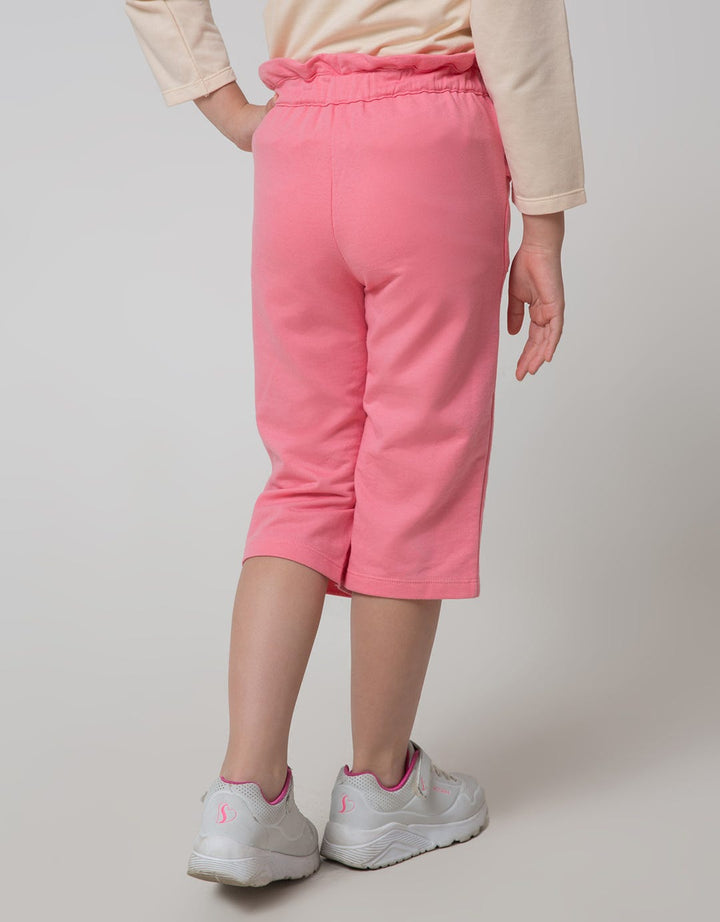 Little M Long Pants Knit Paperbag Waist Pouch
