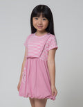 Little M Short Sleeve Midi Dress Overall Kantong Bunny