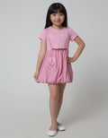Little M Short Sleeve Midi Dress Overall Kantong Bunny