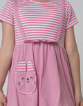 Little M Short Sleeve Midi Dress Overall Kantong Bunny