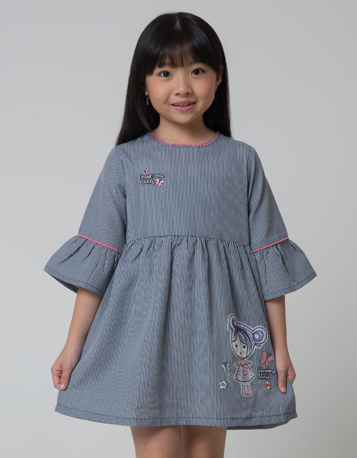 Little M Stripe Nonik Dress Anak Perempuan