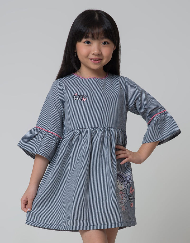 Little M Stripe Nonik Dress Anak Perempuan