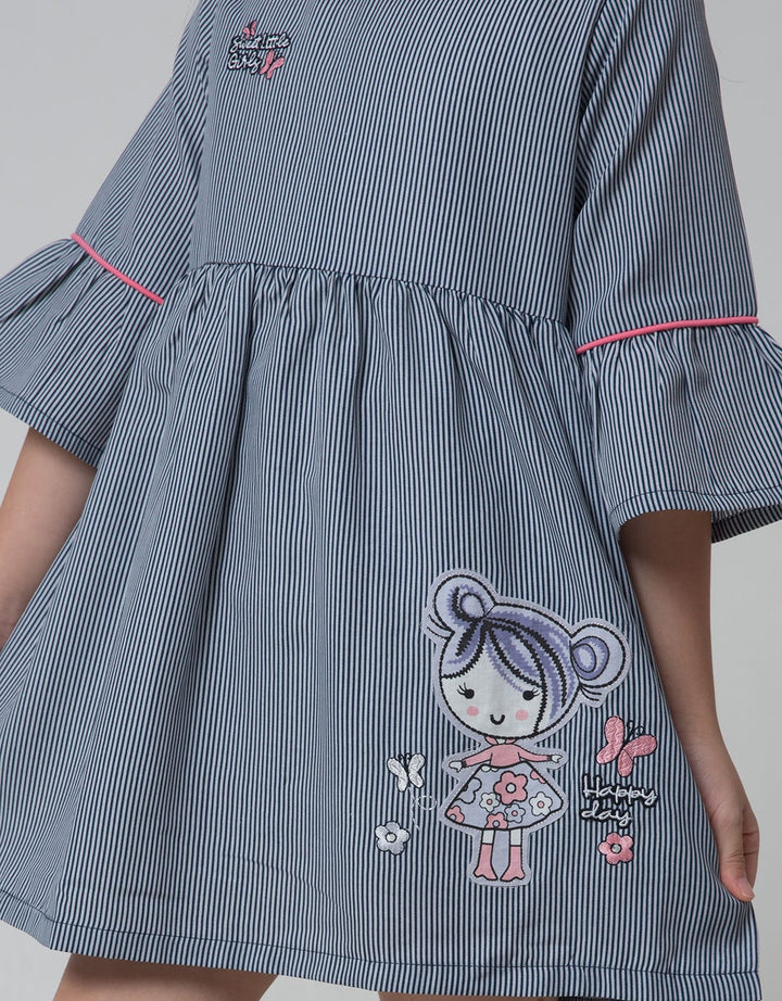 Little M Stripe Nonik Dress Anak Perempuan