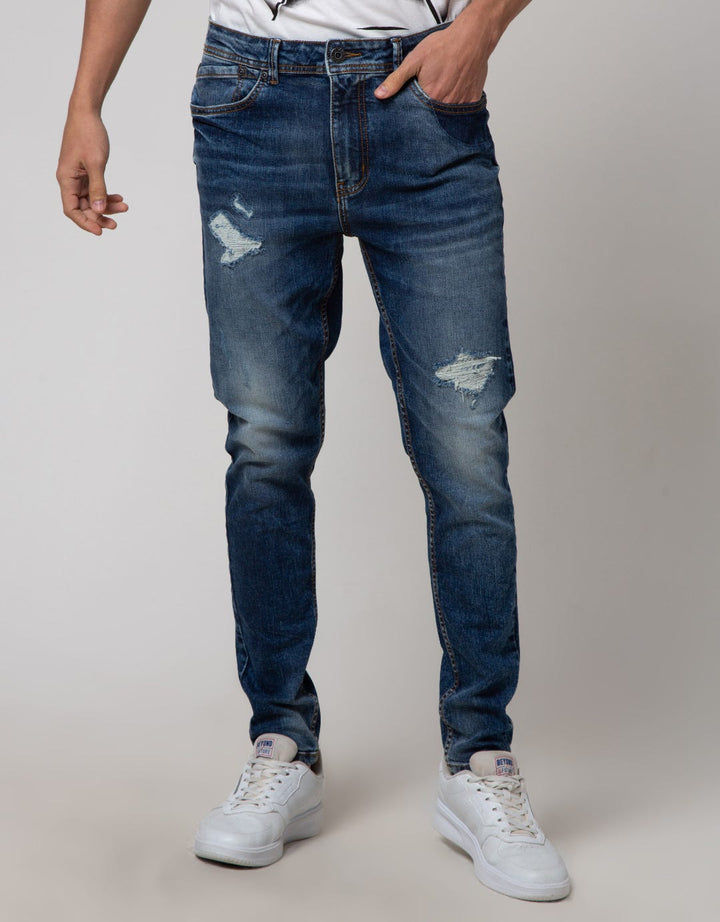 Nevada Denim Long Pants Skinny Fit Ripped