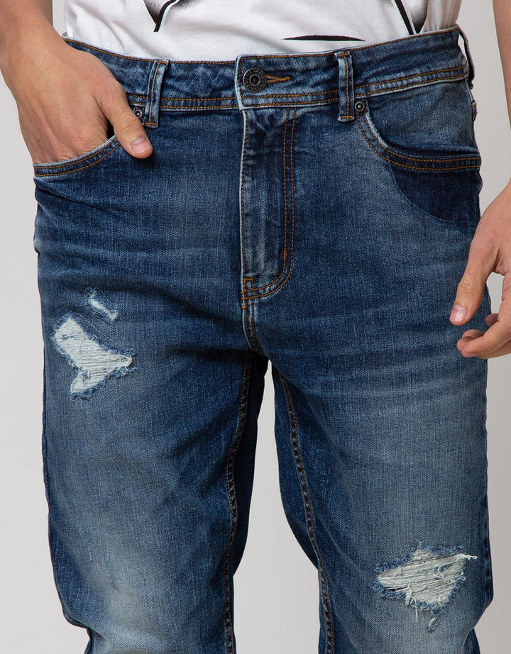 Nevada Denim Long Pants Skinny Fit Ripped